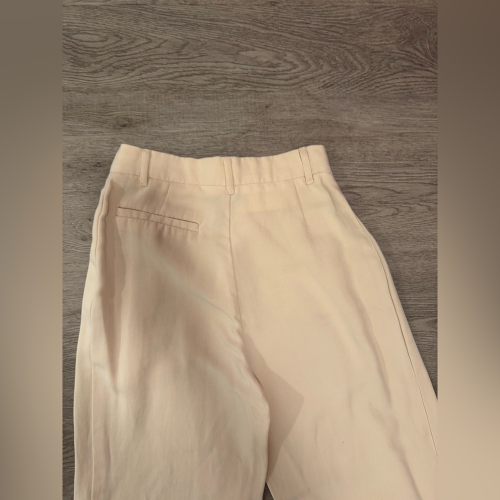 Cream Wide-Leg Trousers - Picture 4 of 6